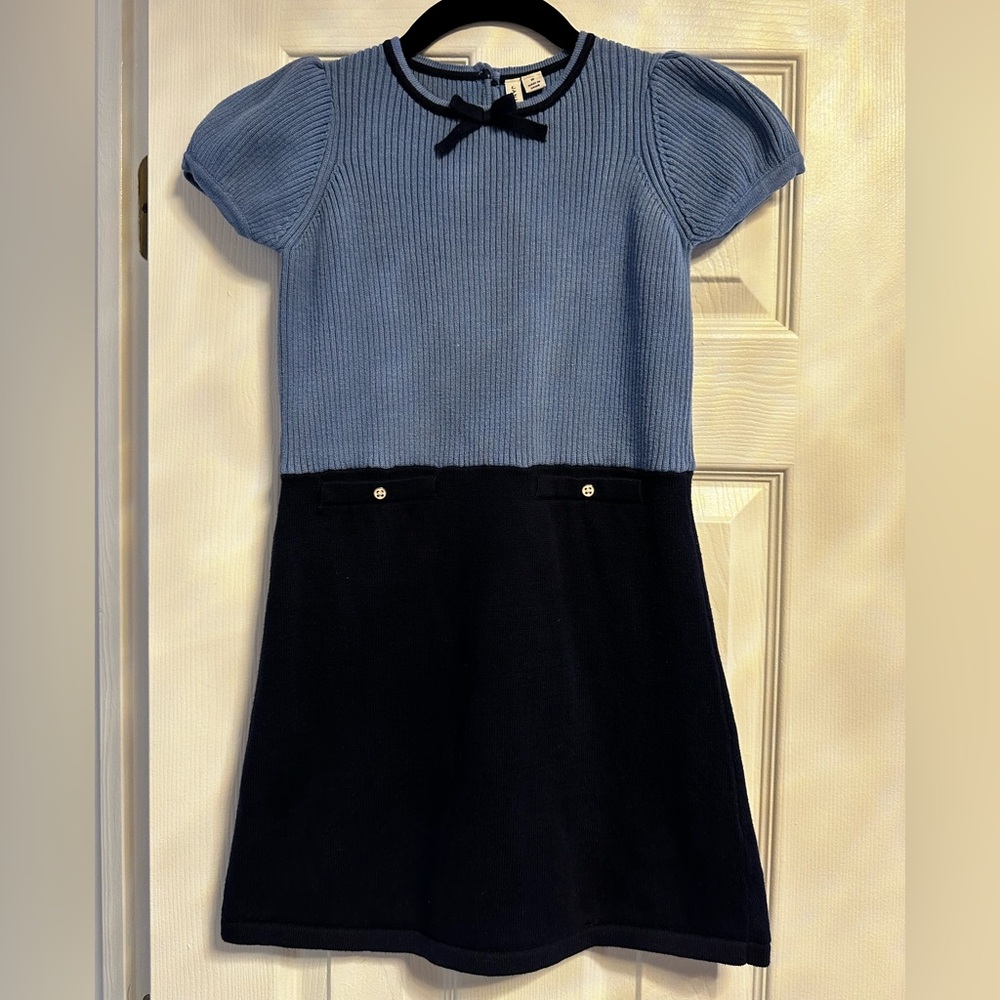Janie and Jack Blue Puff Sleeve A-Line Dress